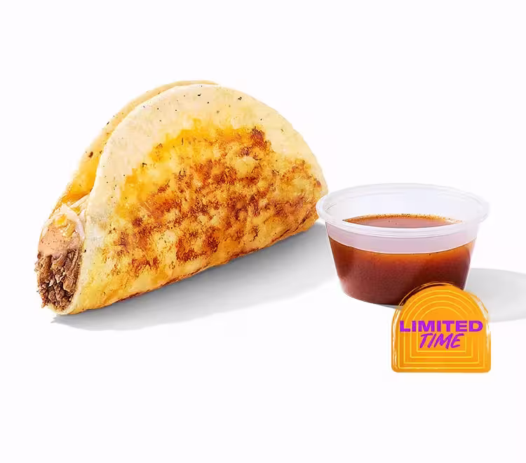 Shredded Beef Dipping Taco