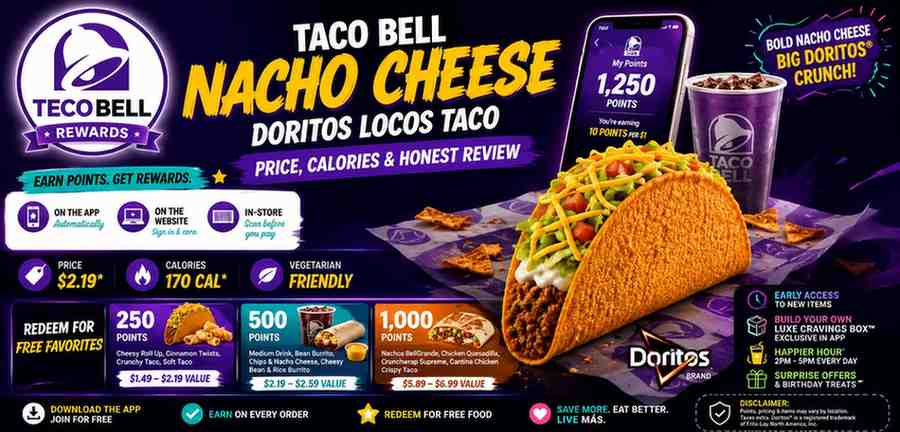 Taco Bell Nacho Cheese Doritos Locos Taco