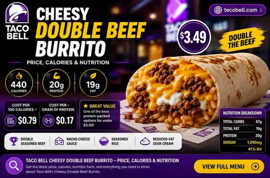 Cheesy Double Beef Burrito