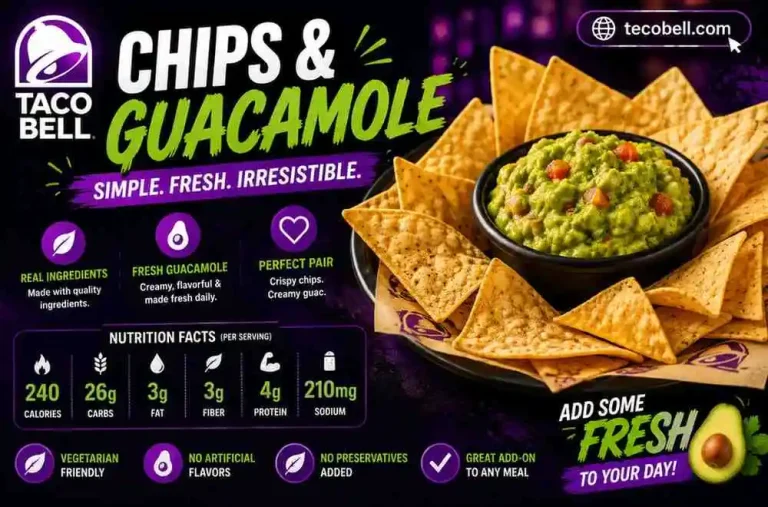Taco Bell Chips and Guacamole with Price