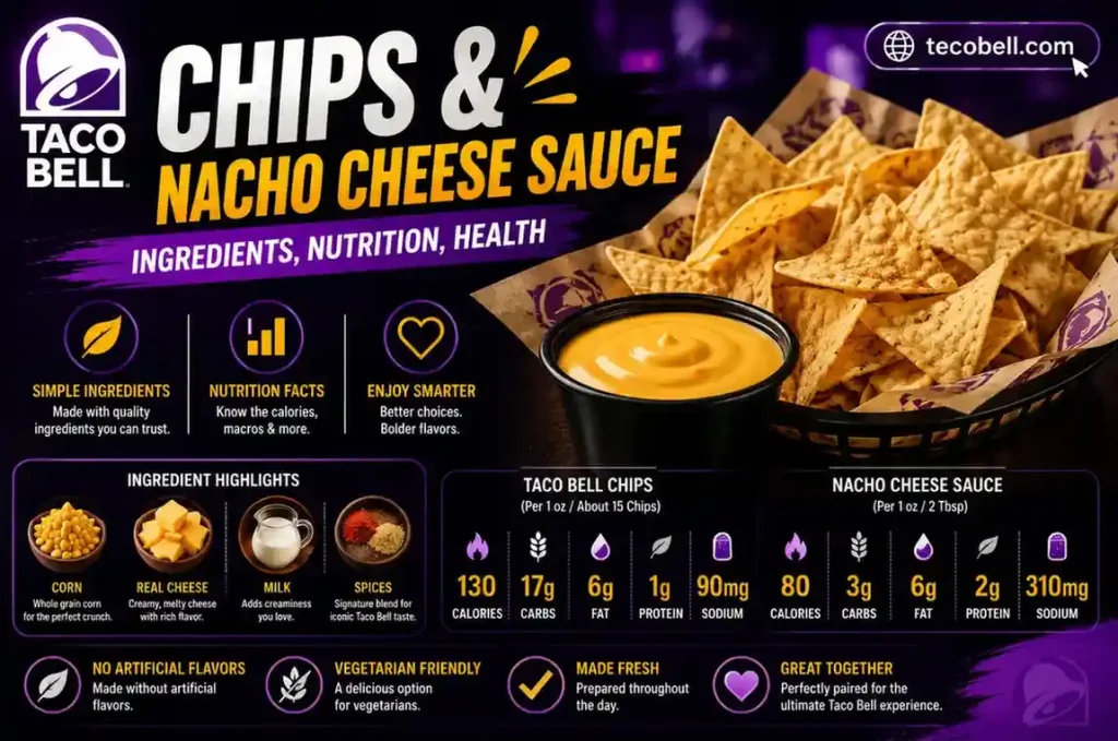 Chips and Nacho Cheese Sauce Menu with Prices