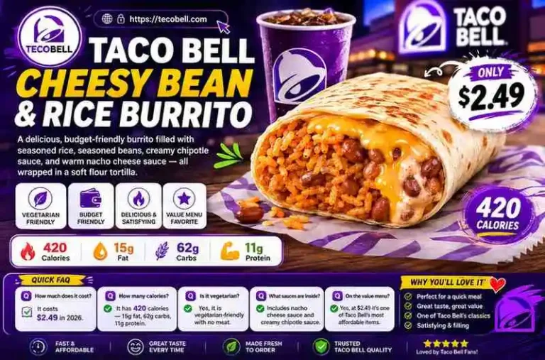 Cheesy Bean and Rice Burrito